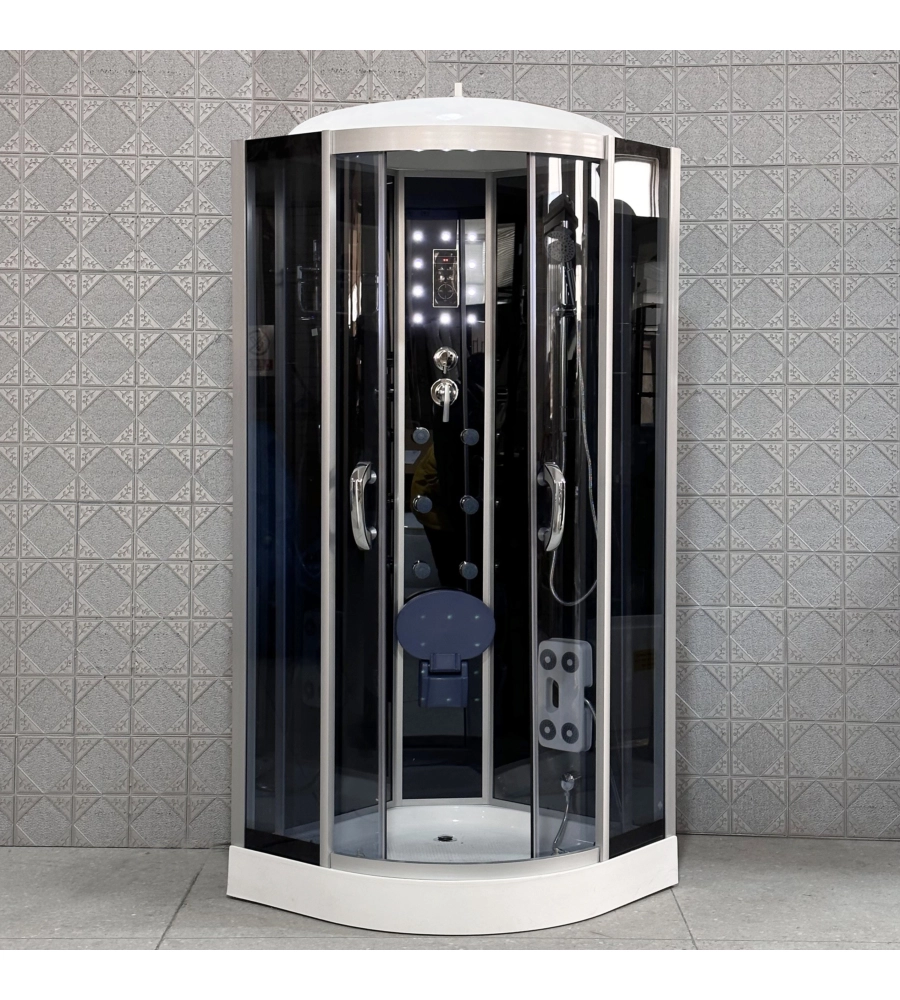 DOCCIA IDROMASSAGGIO DECOR BAGNO "VESTA" CON SEDILE 90x90X215 CM